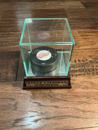 Steven Yzerman Signed Hockey Puck