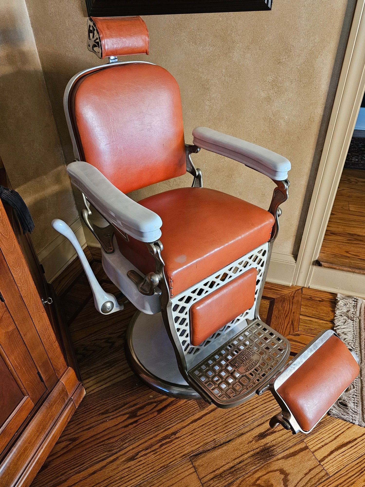 Auction Emil Paidar Barber Chair Sold At Auction: ANTIQUE EMIL
