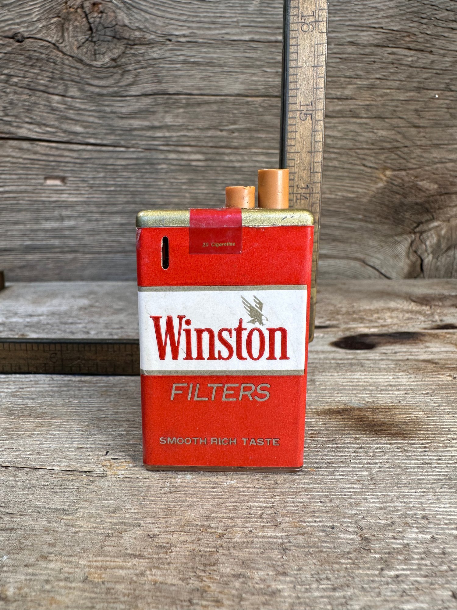 cigarette pack lighter Vintage Winston Cigarette Pack Lighter #7457