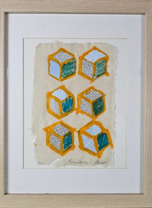 Penny Dell Handmade Paper Collage - Security