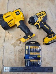Dewalt Driver, Flash Light And Bits