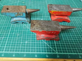 Lot Of Three Miniature Anvils