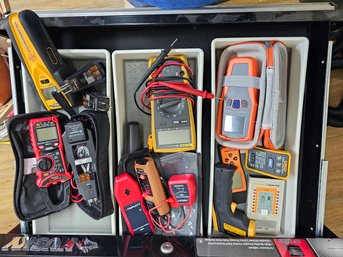 Lot Of Electronic Meters Seen Here
