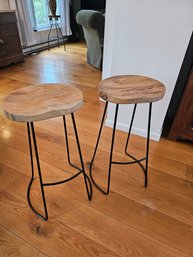 Pair Of Industrial Stools (A)