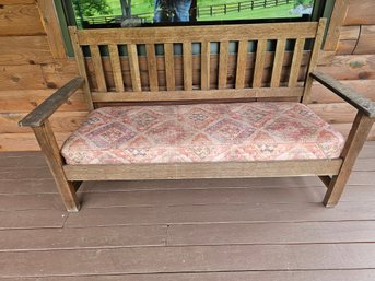 Stickley Style Wood Bench