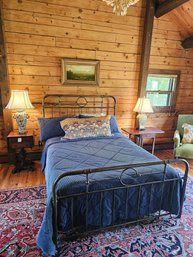 Queen Sized Metal Bed Includes Mattress And Linens