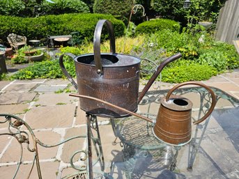 Pretty Pair Of Copper Watering Cans