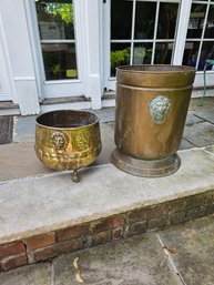Pair Of Brass Planters