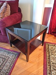 Pair Of Absolute Black Stone Top End Tables