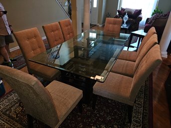 Stunning Glass Dining Room Table