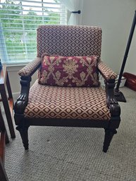Stately Pair Of Upholstered Armchairs