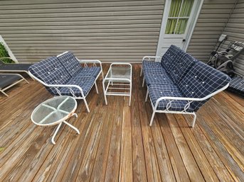 Patio Sofa, Loveseat, Coffee Table And Side Table