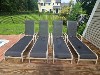 Set Of Four Chaise Loungers