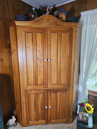 Corner Cabinet In Primitive Style