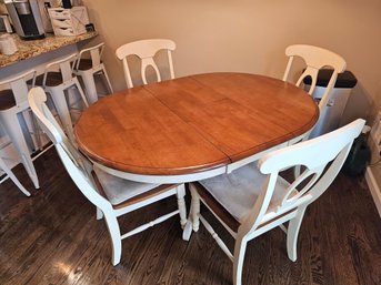 Expandable Raymor And Flanagan Dining Table And Four Chairs