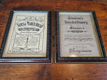 Framed Sheet Music Books