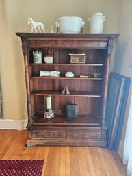 Wood Cabinet And Its Contents