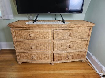 Wicker Wrapped Dresser