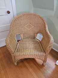 Wicker Chair And Cushion