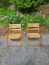 Pair Of Vintage Folding Chairs