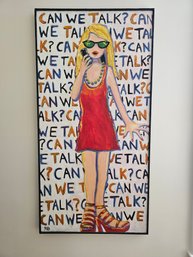 Oil On Canvas Title 'Can We Talk' By Artis Rika
