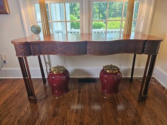 Stately Neo-Classical Carved Sideboard