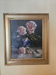 Fran Cannas Oil Painting Titled Persian Vase With Peonies
