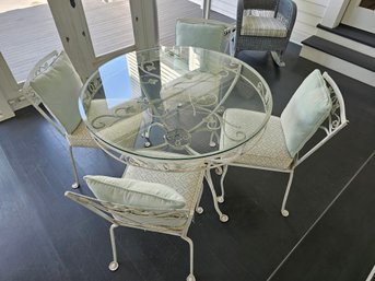 Vintage Wrought Iron Patio Table And Chairs