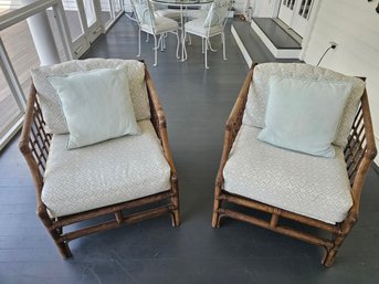 Pair Of Bamboo Arm Chairs