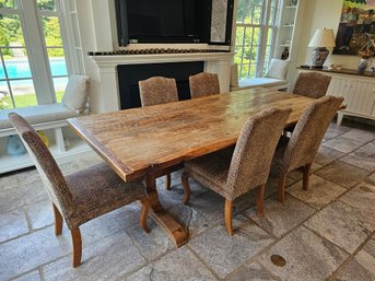 Spectacular Custom Dining Table (6 Chairs Pictured - 12 Chairs Total)