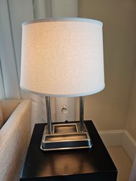 Handsome Desk Lamp With Linen Shade