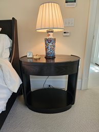 McGuire Wood Oval Shaped Nightstands