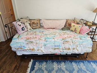 Wrought Iron Day Bed By Charles P Rogers With Hideway Mattress Beneath