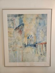 Abstract Water Color Signed M Massaro