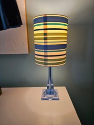 Charming Lamp With Striped Shade