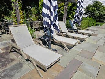 Group Of Four Pottery Barn Chase Loungers