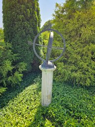 Armillary On Stone Pedestal