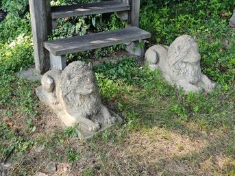 Pair Of Concrete Lions