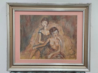 Jules / Julius Pascin Watercolor And Pencil