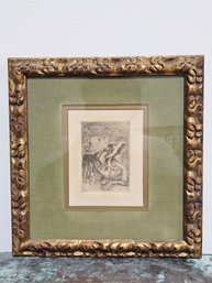 Renoir Etching - Pinning The Hat