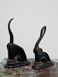 Two Antique Cast Iron Corporate Seals