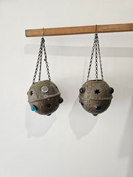 Pair Of Vintage Brass Lanterns