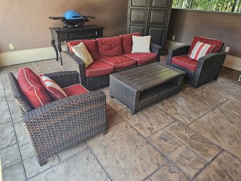 Outdoor Vinyl Wicker Patio Seating