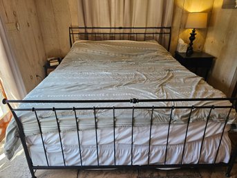 Bed, Nightstands And Lamp