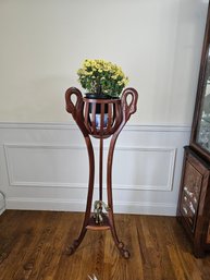Pair Of Wood Swan Plant Stands