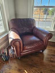 Brown Leather Club Chair