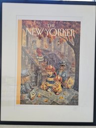 Post 9/11 New Yorker Magazine Cover Tribute To Emergency Personnel Limited Print #156/500