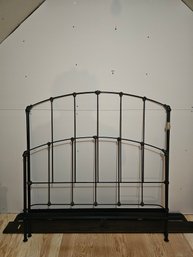 Classic Wrought Iron Bed By Charles P Rogers With Arched Headboard And Footboard
