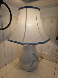 Charming Belleek Lamp With Shamrock Pattern