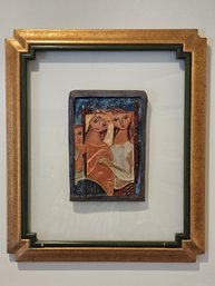 Beautifully Framed Ceramic Tile By Ruth Faktorowicz (Wedding)